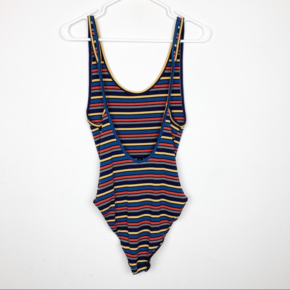 Urban Outfitters Multicolored Striped Leotard Sz L - Picture 4 of 6